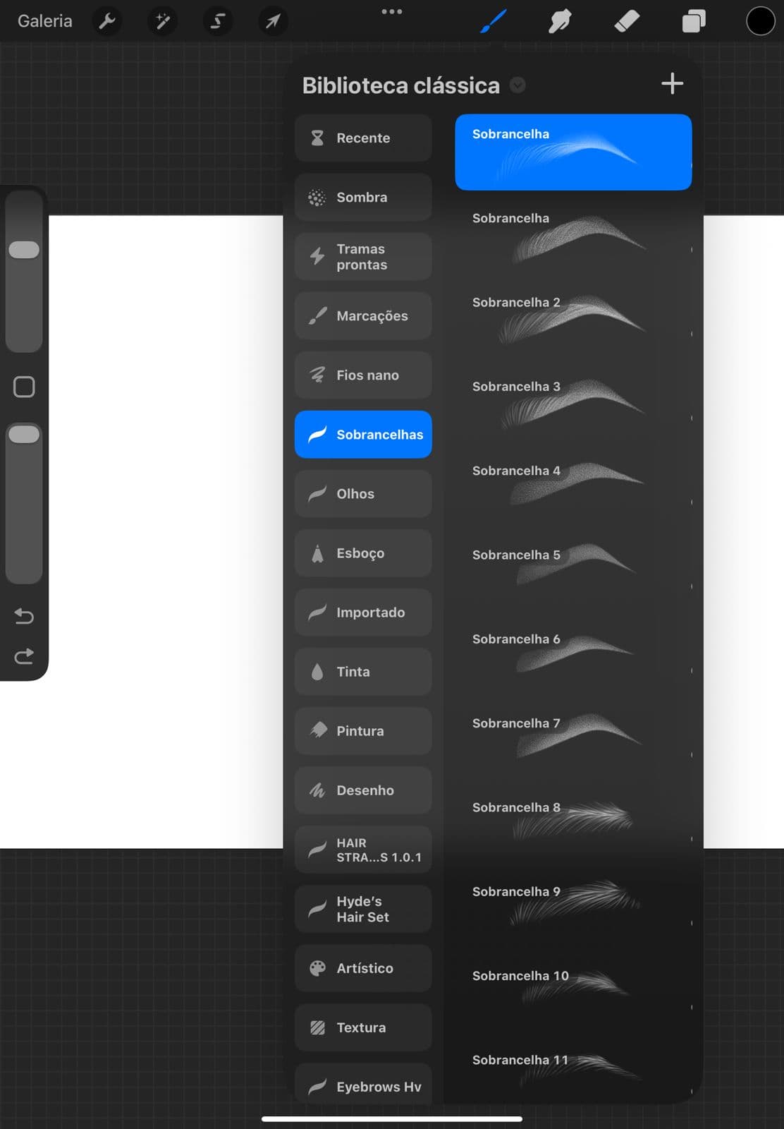 Pack de pincéis — Sobrancelhas