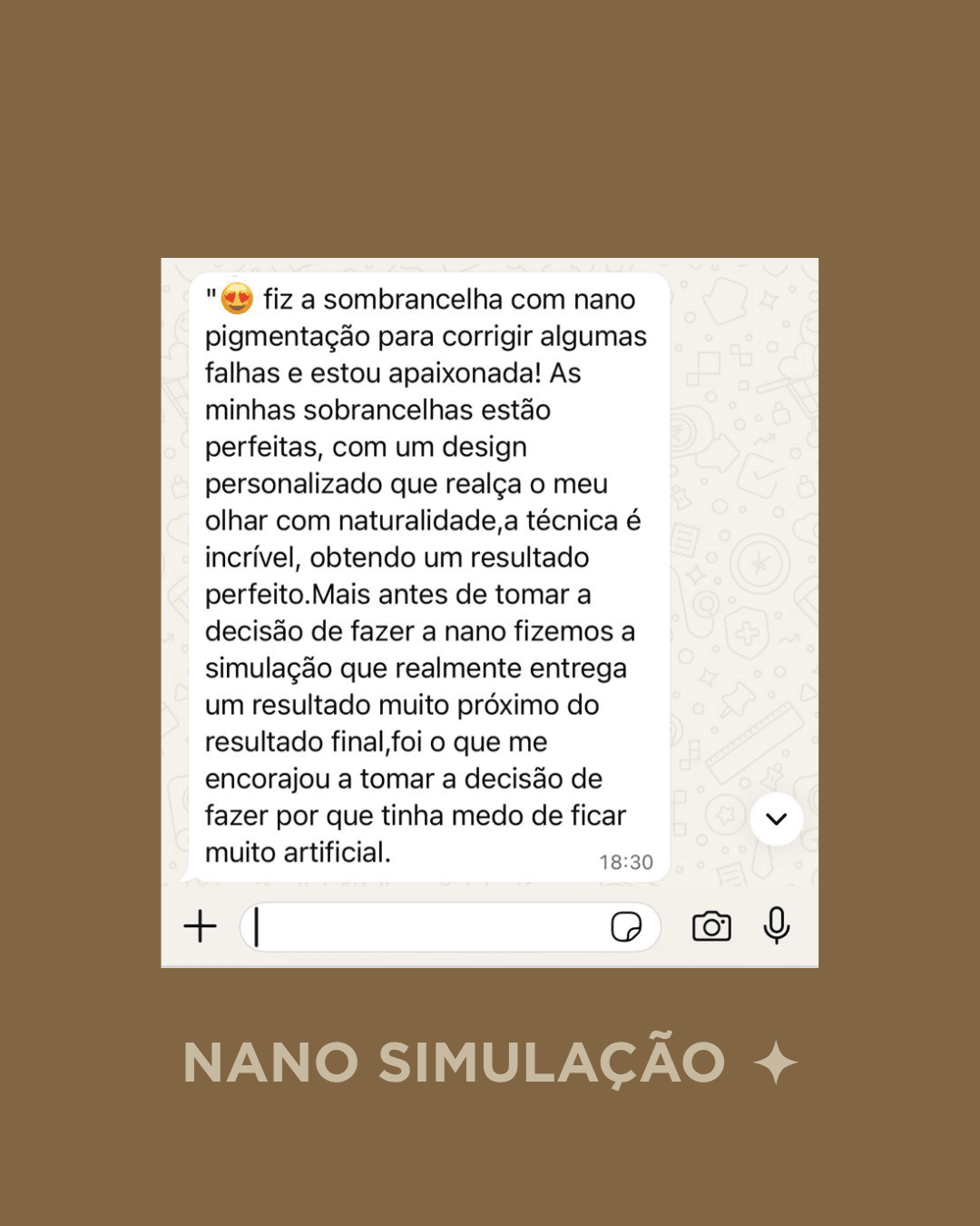 Depoimento: fiz a sobrancelha e estou apaixonada — a simulação me encorajou