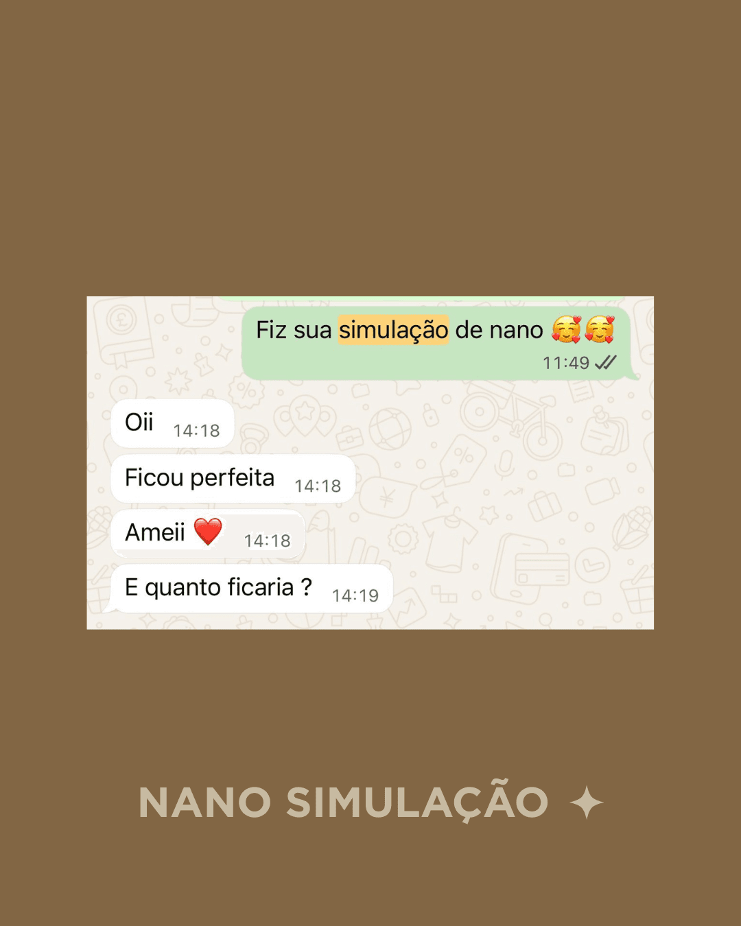 Conversa após Nano Simulação — cliente decide fazer